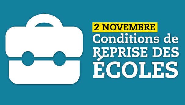 Conditions de reprise le 2 novembre 2020